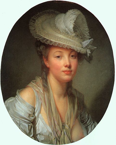 Jean Baptiste Greuze Young Woman in a White Hat